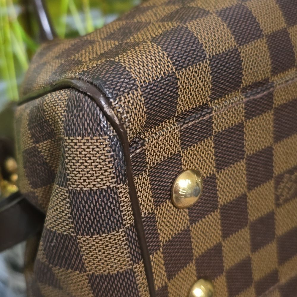 Louis Vuitton Trevi PM Damier Ebene Canvas Satchel Bag/W Crossbody Strap & COA - Picture 12 of 16